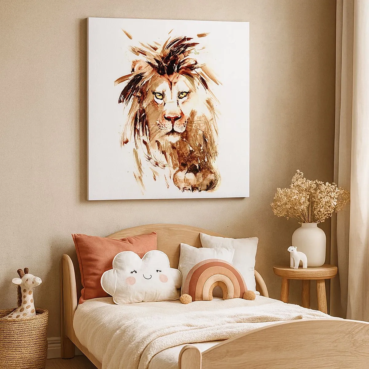 Lærredstryk - Billede på lærred - Styrke og værdighed - 30x30 cm