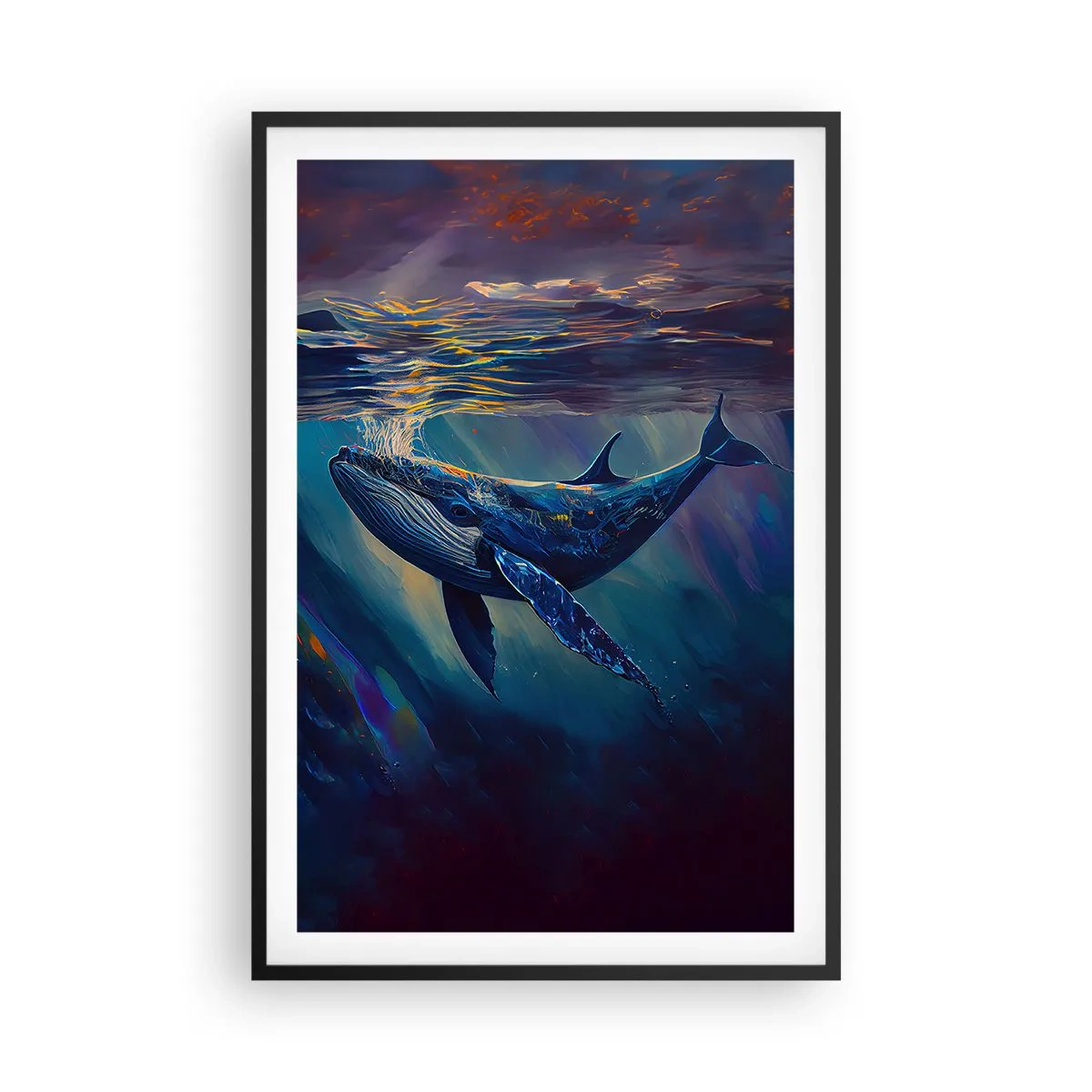 Plakat i sort ramme - Velkommen til min verden - 61x91 cm