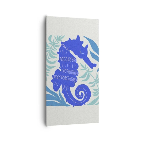 Lærredstryk - Billede på lærred - På en eng under vandet - 65x120 cm