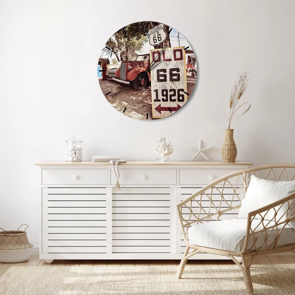 Vægur, Uret - En legende om det amerikanske landskab - 40x40 cm