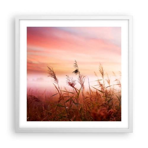 Plakat i hvid ramme - Drager, blæsere, vind - 50x50 cm