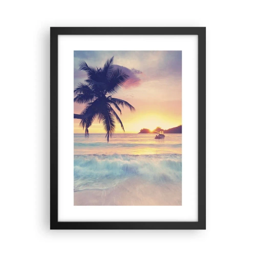 Plakat i sort ramme - En aften i bugten - 30x40 cm