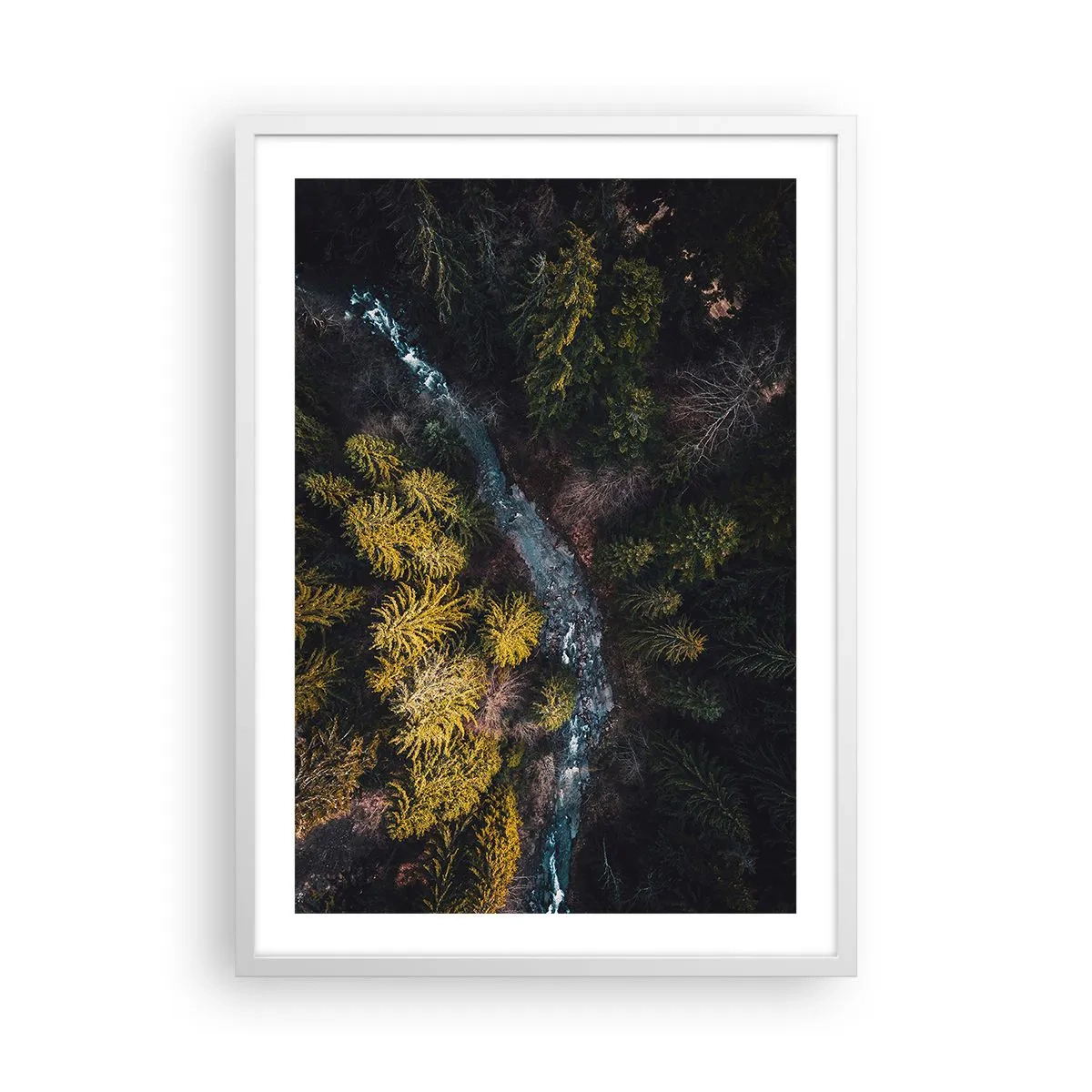 Plakat i hvid ramme - Hurtigt, stadig hurtigere - 50x70 cm