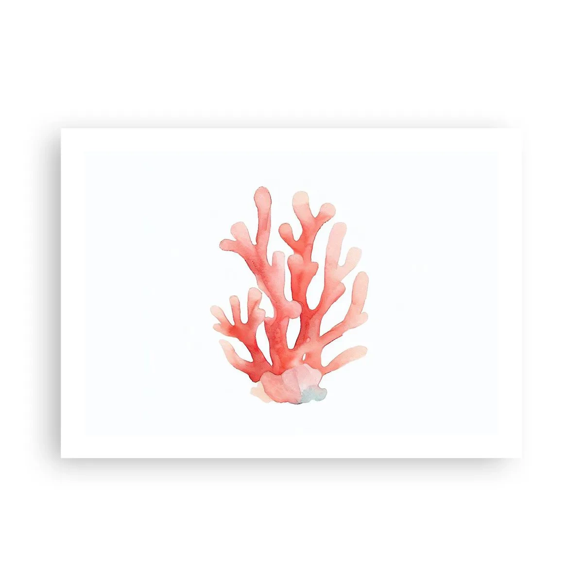 Plakat - Farven koral - 70x50 cm