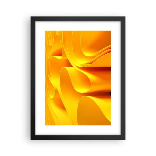 Plakat i sort ramme - Som solens bølger - 30x40 cm
