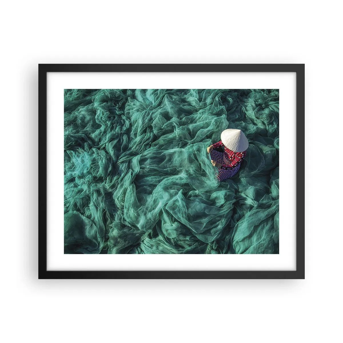 Plakat i sort ramme - I et hav af lys - 50x40 cm