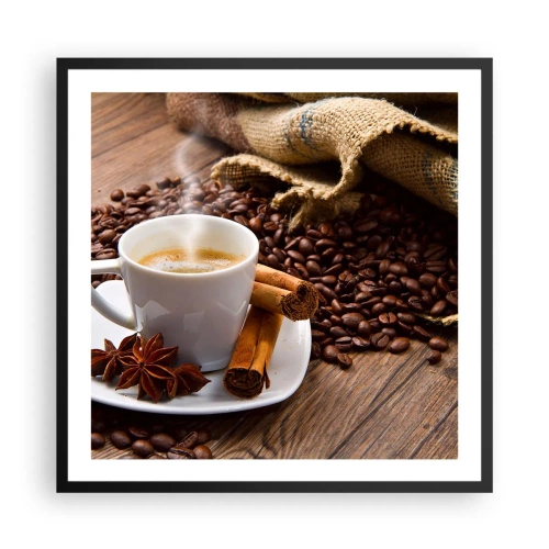 Plakat i sort ramme - Krydret smag og aroma - 60x60 cm