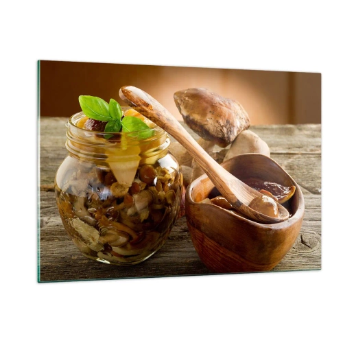 Billede på glas - Frisk, saltet eller efterårssaltet.... - 120x80 cm