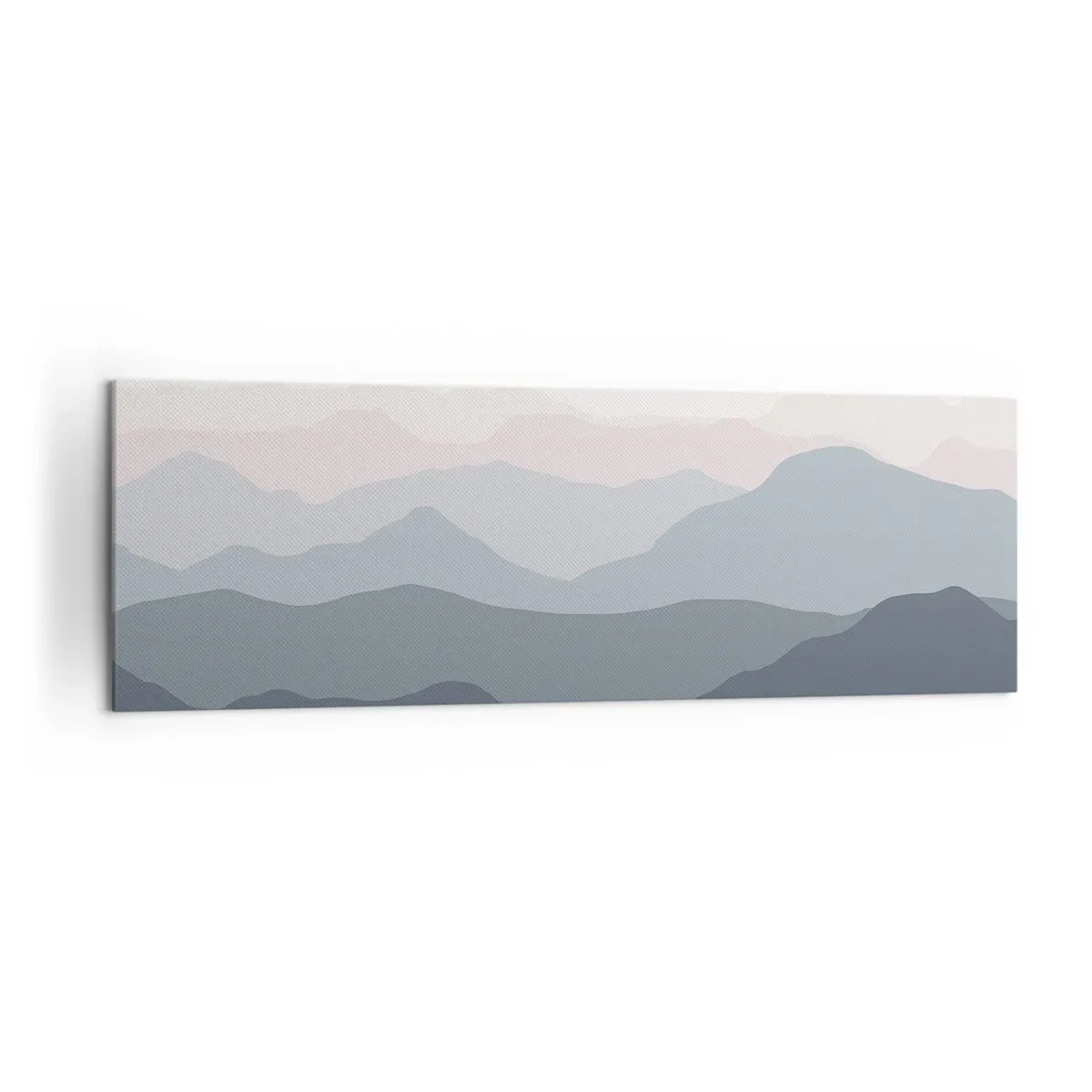 Lærredstryk - Billede på lærred - Bølger af bjerge - 160x50 cm