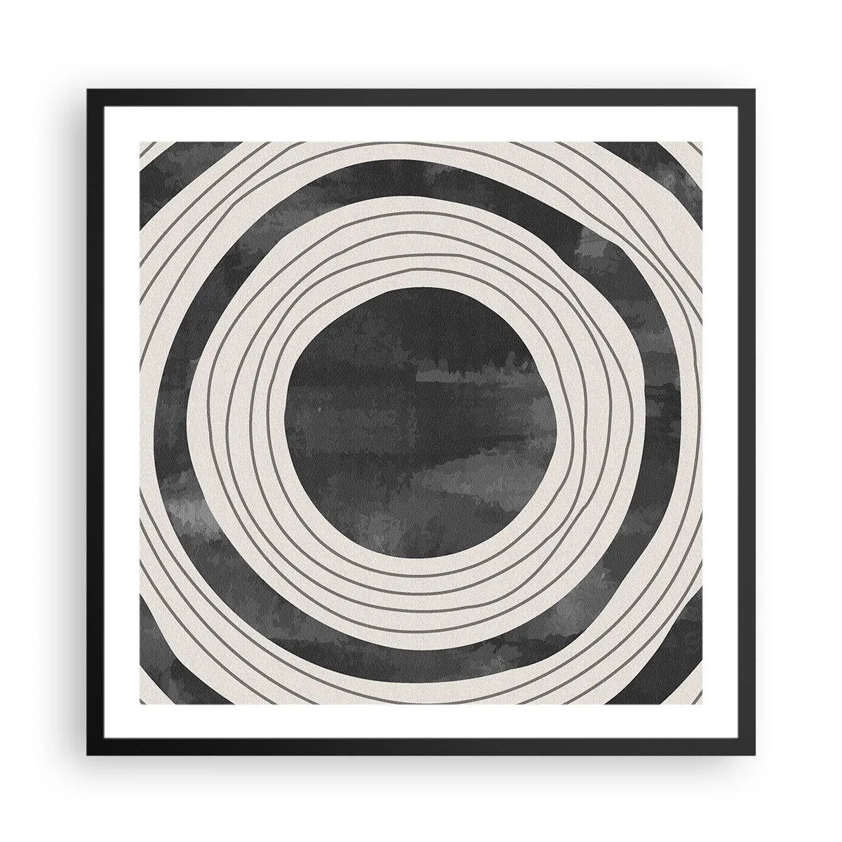 Plakat i sort ramme - Lige til det punkt - 60x60 cm