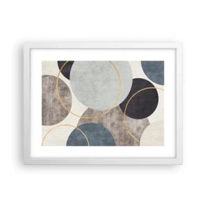 Plakat i hvid ramme - Hjul efter hjul - 40x30 cm