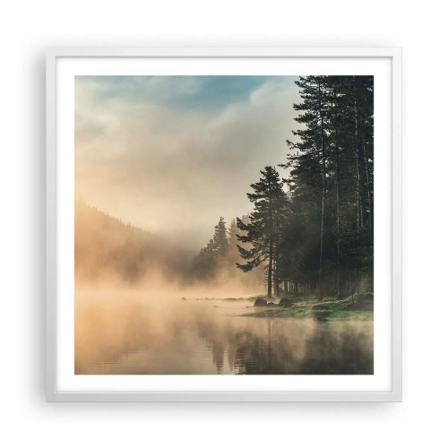 Plakat i hvid ramme - En dags fødsel - 60x60 cm