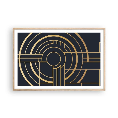 Plakat i ramme af lyst egetræ - At vende tingene på hovedet - 91x61 cm