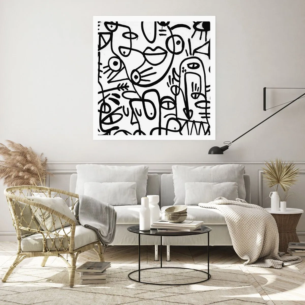 Plakat - Ansigter og luftspejlinger - 40x40 cm