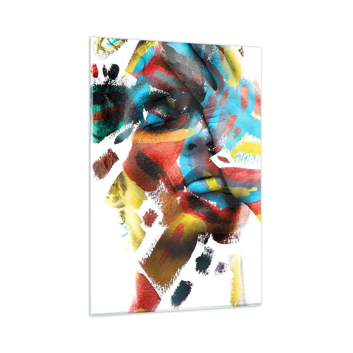 Billede på glas - Farverig personlighed - 80x120 cm