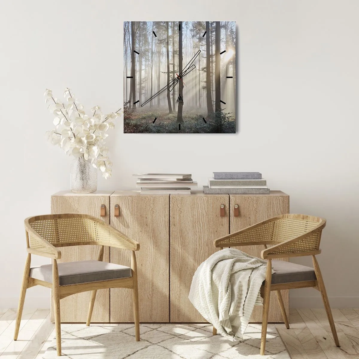 Vægur, Uret - Tågen er også vågnet op - 40x40 cm