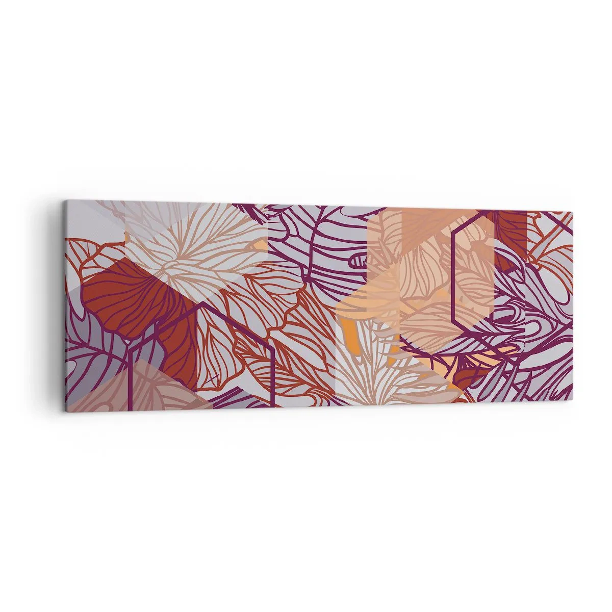 Lærredstryk - Billede på lærred - Umuligt forhold mellem geometri og natur - 140x50 cm
