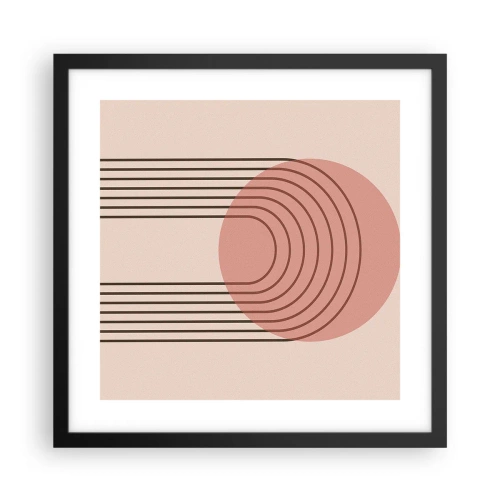 Plakat i sort ramme - Uimodståelig tiltrækningskraft - 40x40 cm