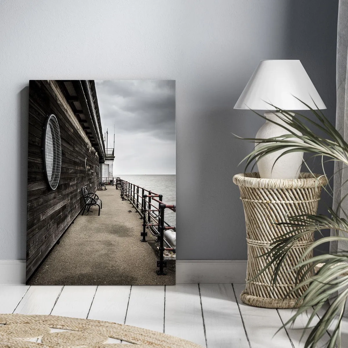 Lærredstryk - Billede på lærred - Tiden er gået i stå - 55x100 cm