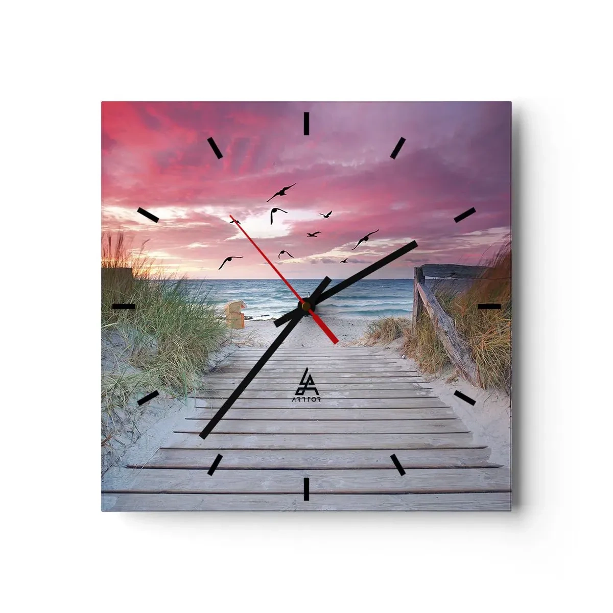 Vægur, Uret - Baltisk indtryk - 40x40 cm