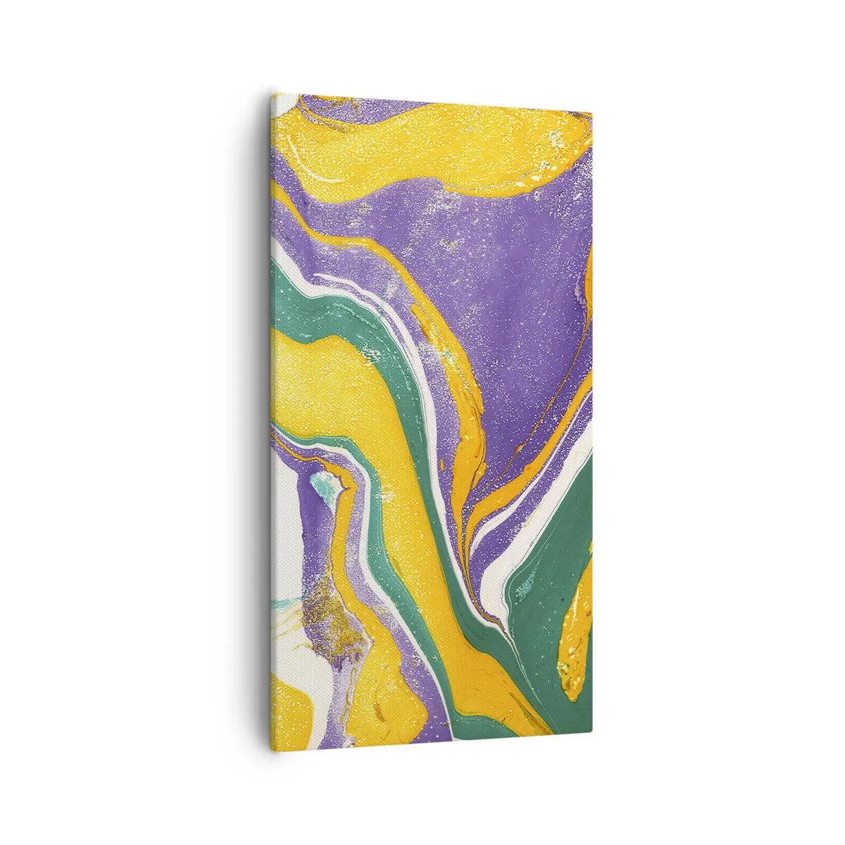 Lærredstryk - Billede på lærred - Bølger af farver - 55x100 cm