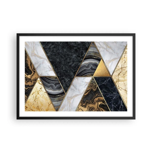 Plakat i sort ramme - Sten for sten - 70x50 cm