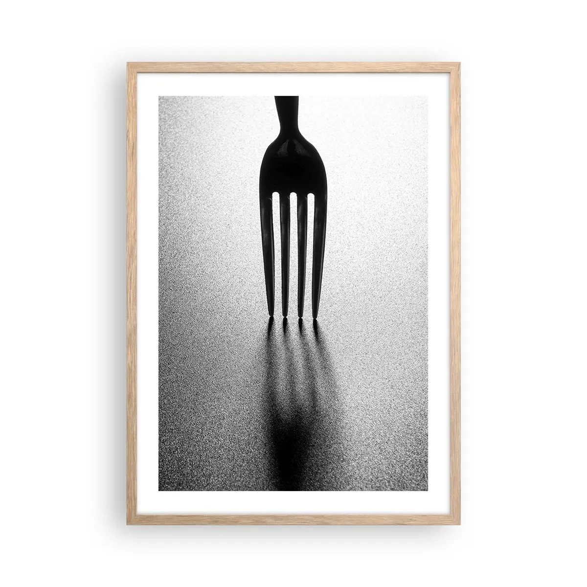 Plakat i ramme af lyst egetræ - Lys og skygge - 50x70 cm