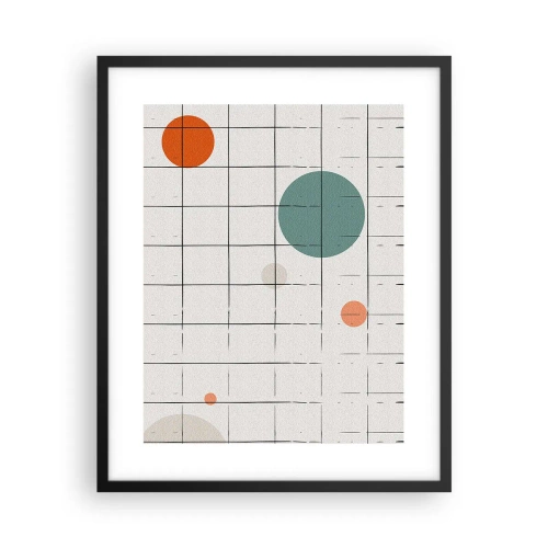 Plakat i sort ramme - Fanget i en fælde. Os eller dem? - 40x50 cm