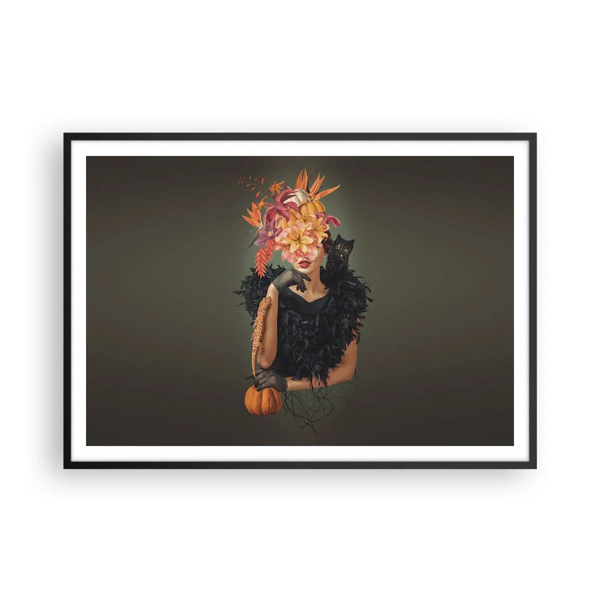 Plakat i sort ramme - Heksens fortryllelse - 100x70 cm