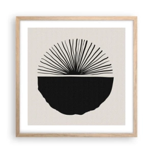 Plakat i ramme af lyst egetræ - En vifte af muligheder - 50x50 cm