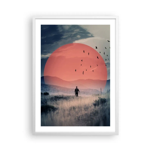 Plakat i hvid ramme - I sine elementer - 50x70 cm