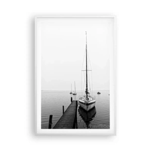 Plakat i hvid ramme - Klar til afgang - 61x91 cm