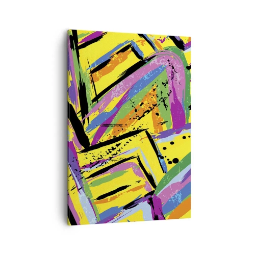 Lærredstryk - Billede på lærred - Han råber af glæde - 50x70 cm