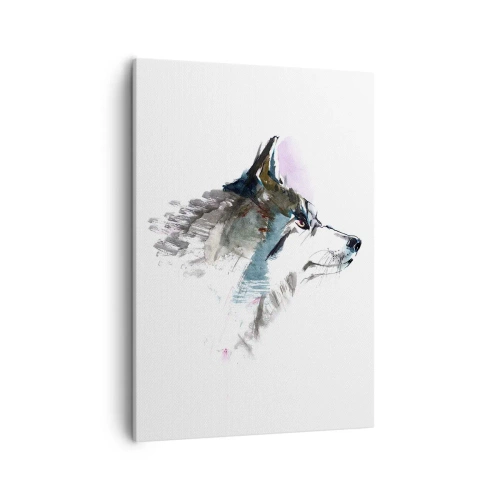 Lærredstryk - Billede på lærred - Når vi taler om ulven - 50x70 cm