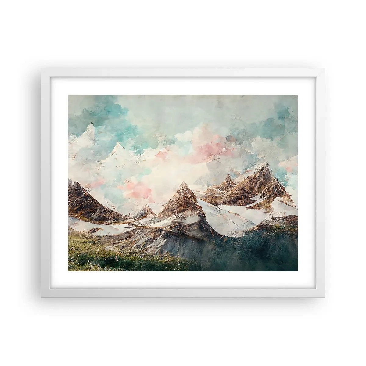 Plakat i hvid ramme - Stenede knive - 50x40 cm