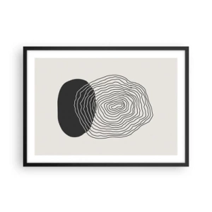 Plakat i sort ramme - Varighed og vibration - 70x50 cm