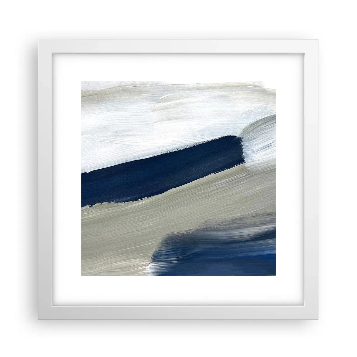 Plakat i hvid ramme - Møde med det hvide - 30x30 cm