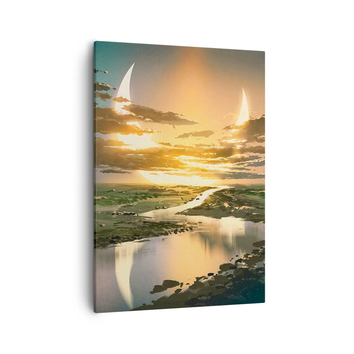 Lærredstryk - Billede på lærred - Et eller andet sted i en galakse langt, langt væk - 50x70 cm