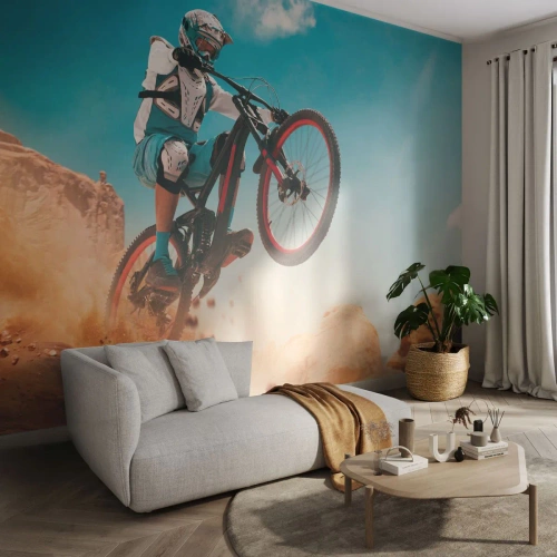 Fototapet på mål Premium Sand - Cykel-dæmonisk galskab - Cykel, Fart, Sportskonkurrencer