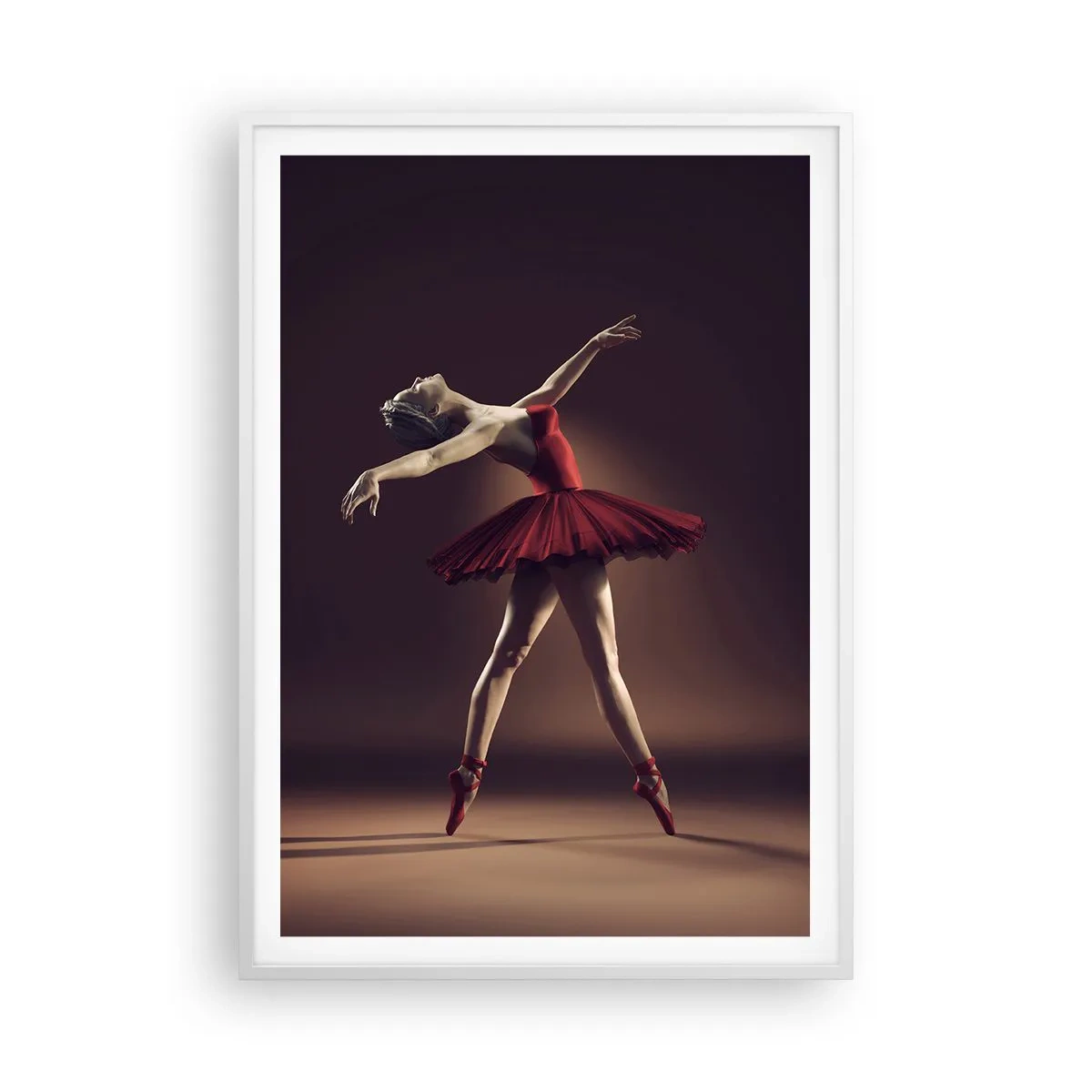 Plakat i hvid ramme - Prima ballerina - 70x100 cm