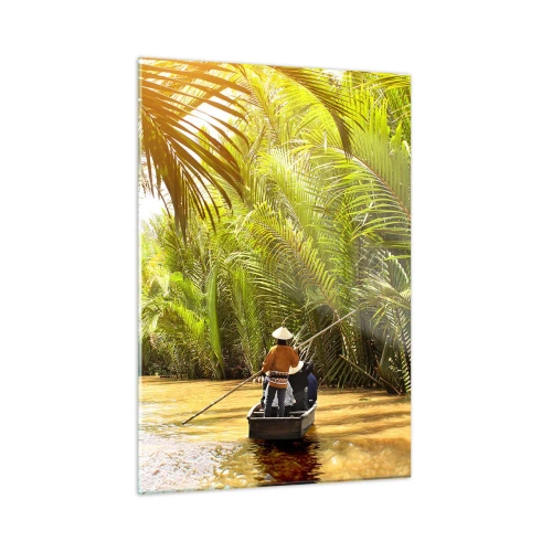 Billede på glas - Palmeslugten - 50x70 cm