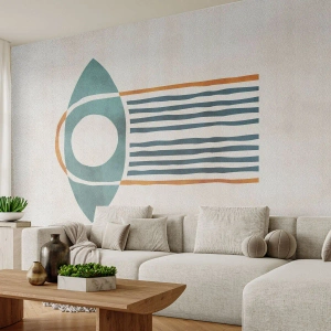 Fototapet Premium Canvas - Tegn og ritualer - Boho, Øje, Minimalisme - 100x70 cm