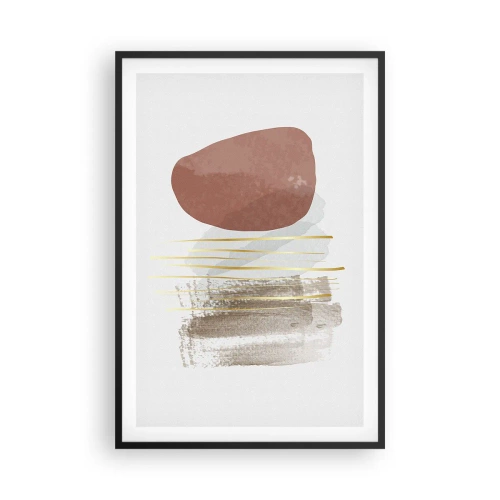 Plakat i sort ramme - Abstrakt kolonnade - 61x91 cm