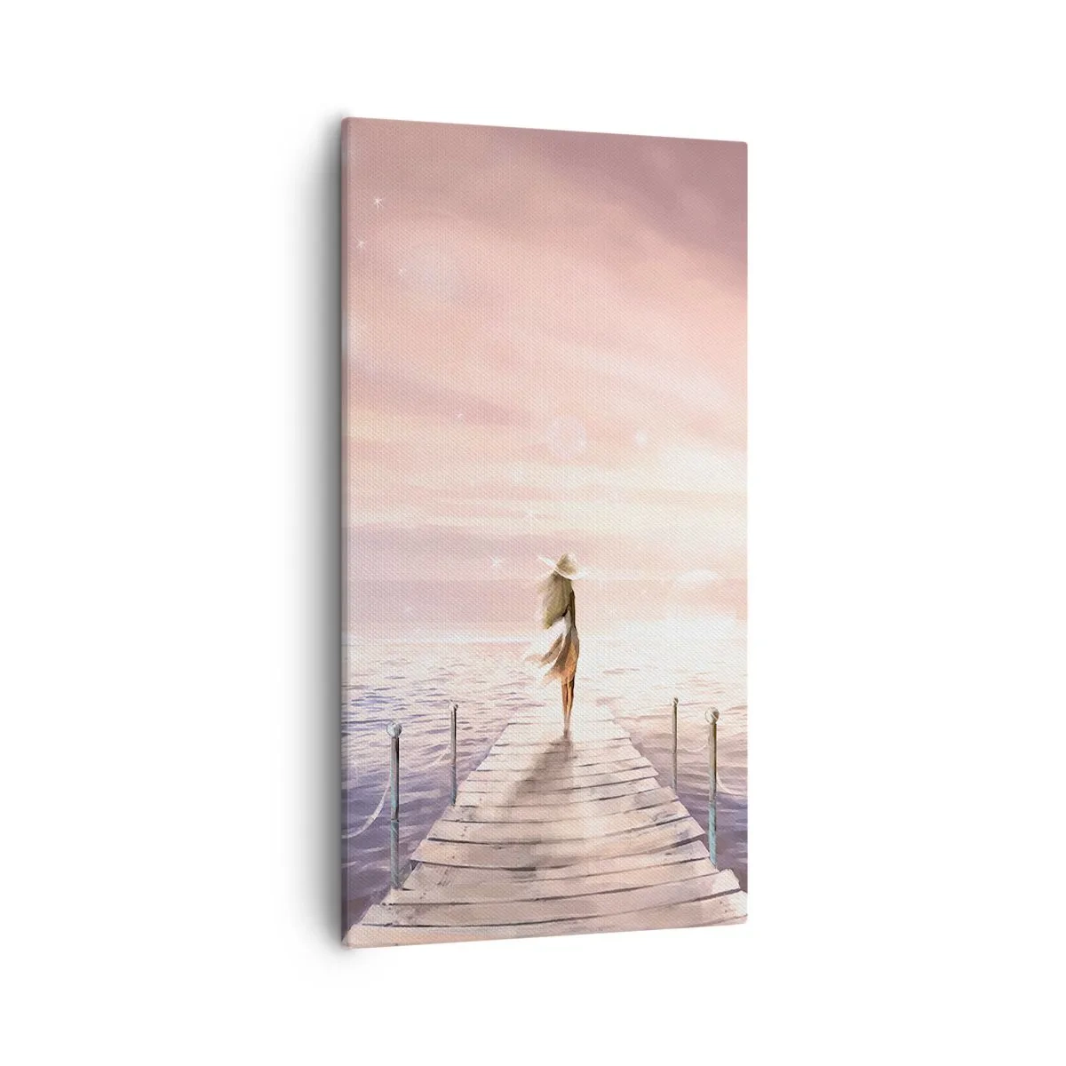 Lærredstryk - Billede på lærred - I lyset af en drøm - 55x100 cm