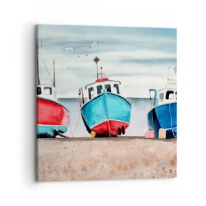 Lærredstryk - Billede på lærred - Klar til at fange - 70x70 cm