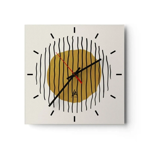 Vægur, Uret - Abstraktion, der skælver af varme - 30x30 cm