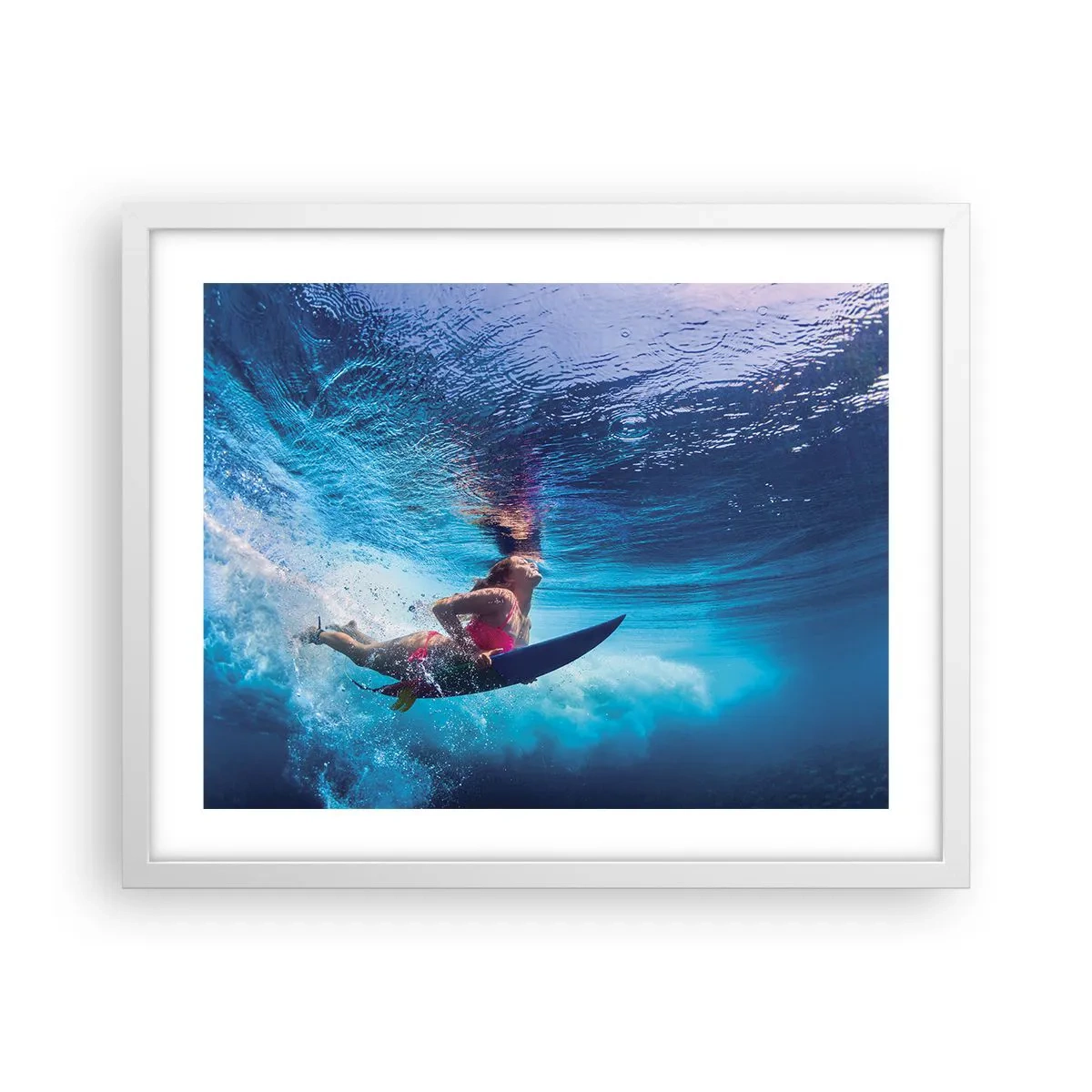 Plakat i hvid ramme - Dybden af glæde - 50x40 cm