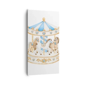 Lærredstryk - Billede på lærred - Sød barndom - 65x120 cm