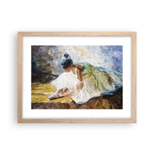 Plakat i ramme af lyst egetræ - Fra et maleri af Degas - 40x30 cm