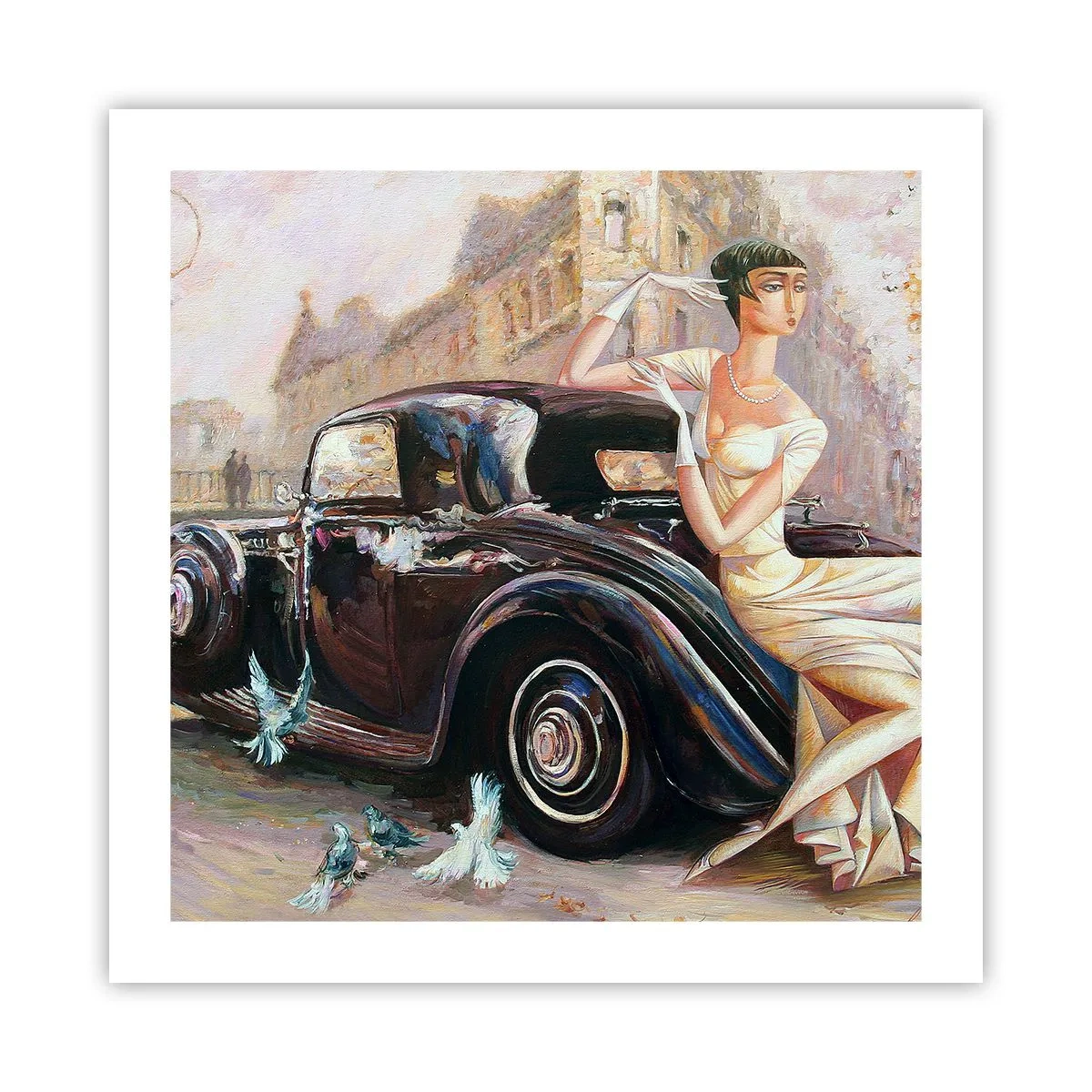 Plakat - Retro elegance - 50x50 cm